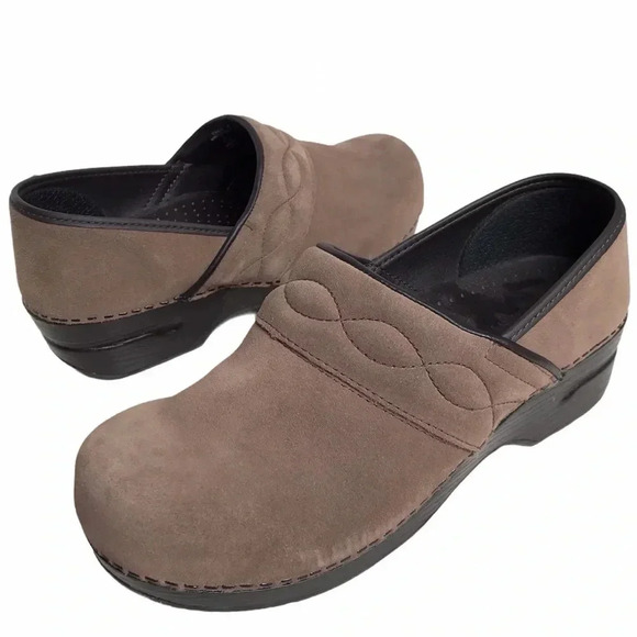 Lands' End Shoes - Lands End Brown Suede Leather Clogs Comfort Shoes